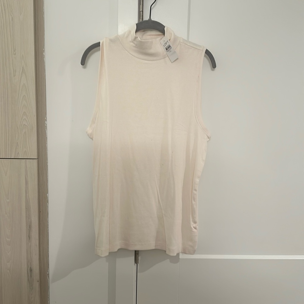 LOFT Sleeveless Mock Neck